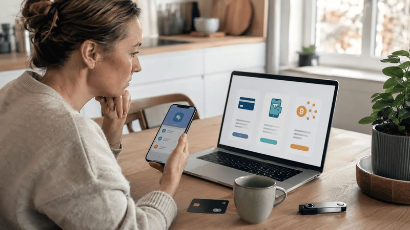 Dansk spiller sammenligner betalingskort, e-wallet og kryptovaluta